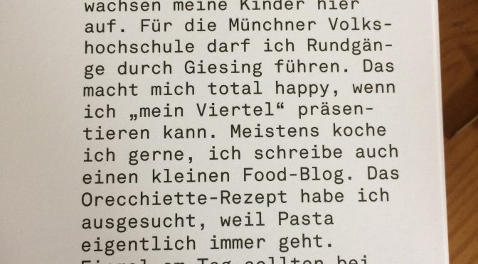 Das Giesinger Kochbuch im Flo***