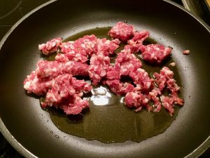 Fusili mit Salsiccia, Fenchel und Mandeln